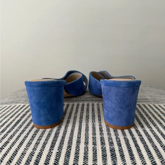 Boden Blue Suede Women's Mule Sandals - Picture 4 of 8